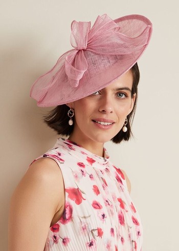 Phase Eight Bow Detail Oval Fascinator Hats Pink Canada | JPXHKI-528